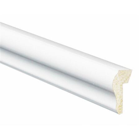 INTEPLAST BUILDING 8 ft. White OG Cap Molding 227383